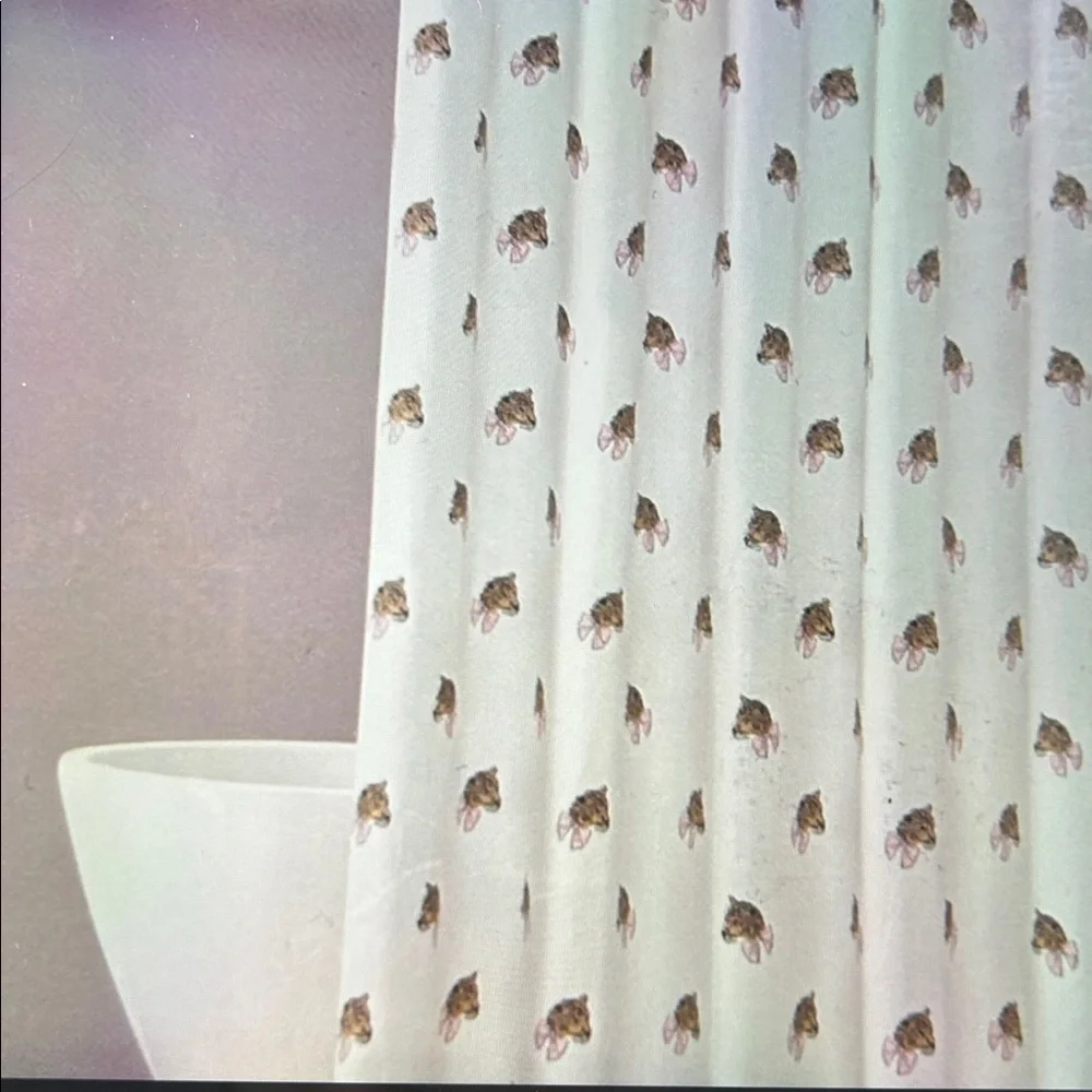 Kate Spade Leopard Head Toss Shower Curtain
